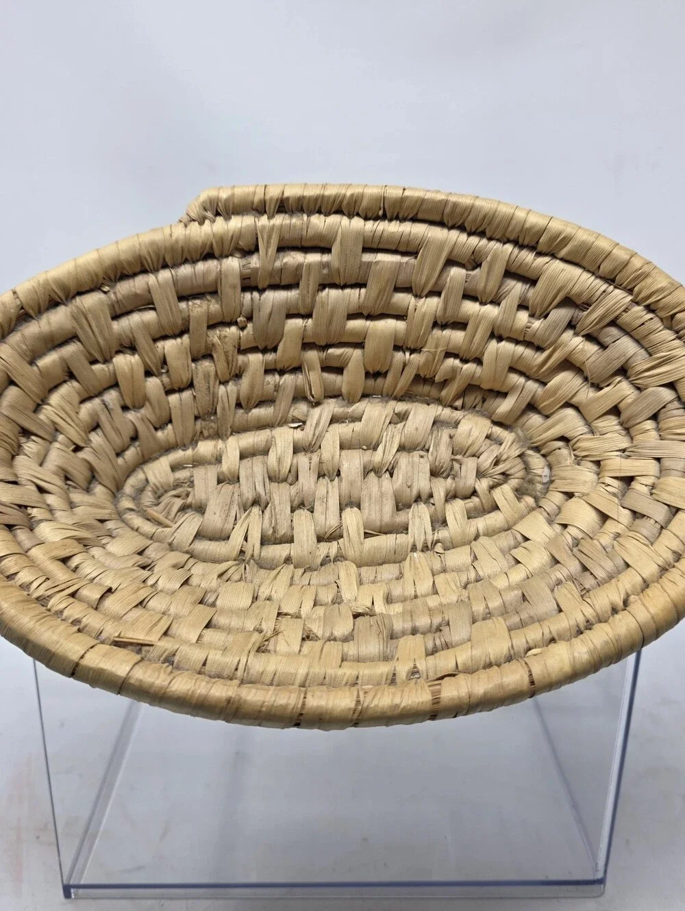 Vintage Caribbean Style Boho Style Hand Woven Wall Oval Basket 9